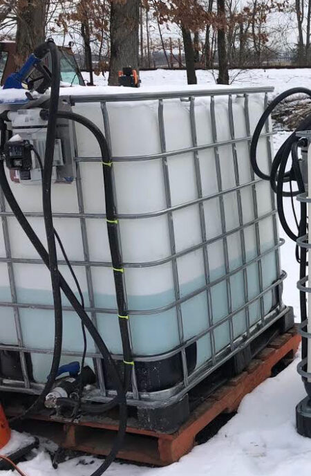 DEF Tank sitting on snow