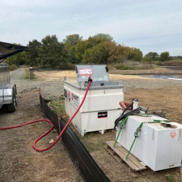 refueling trailer at wetlands