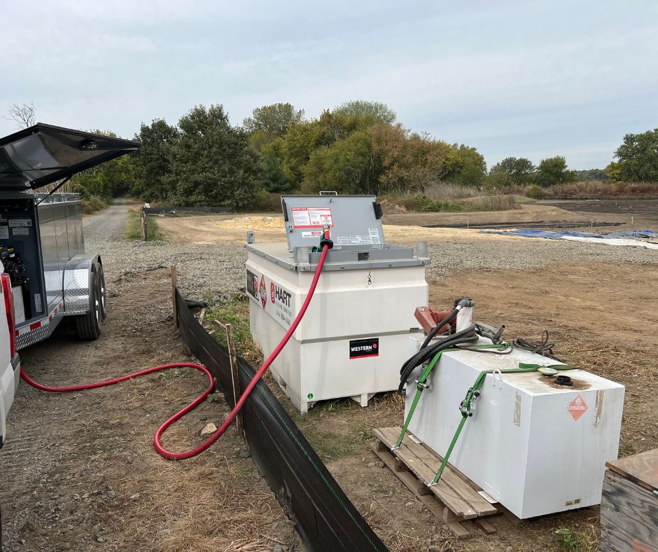 refueling trailer at wetlands
