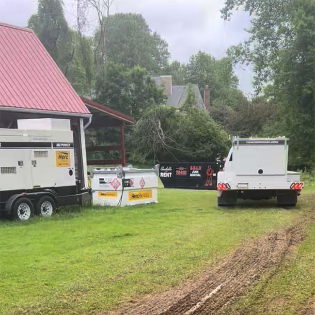 Generator & Fuel Tank Fueling on Movie Set