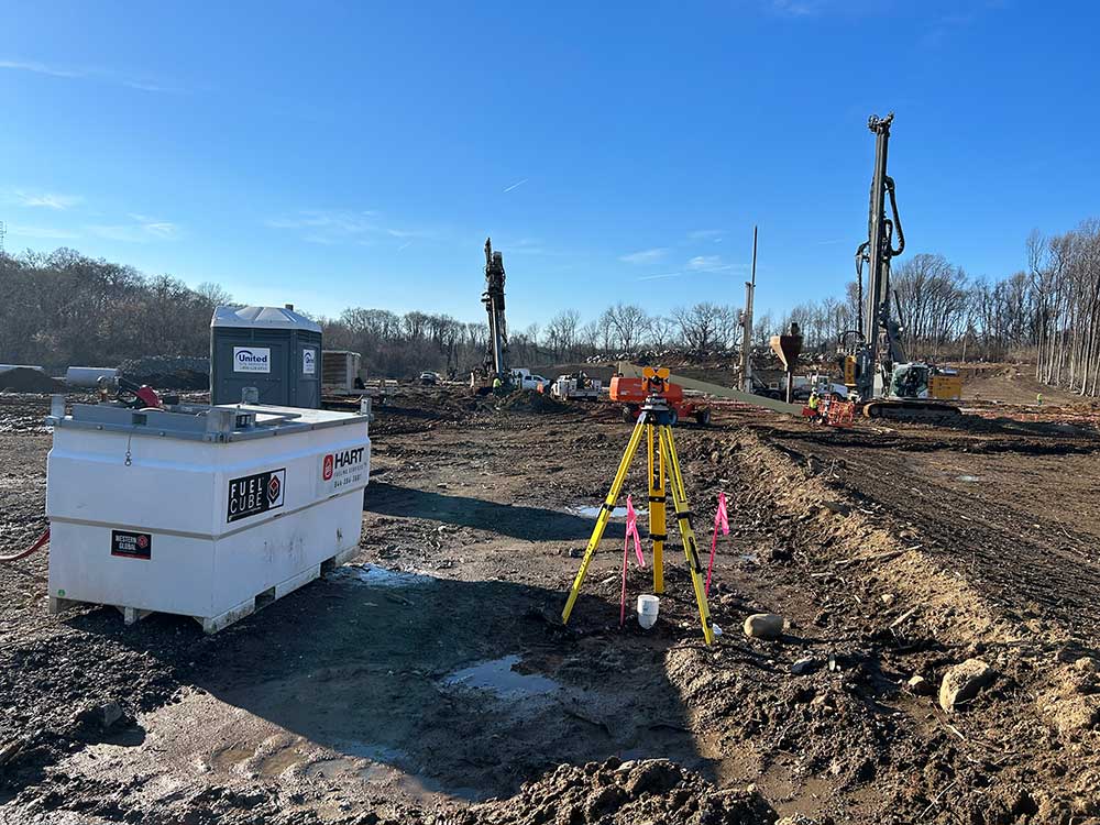 fuel cube on construction site