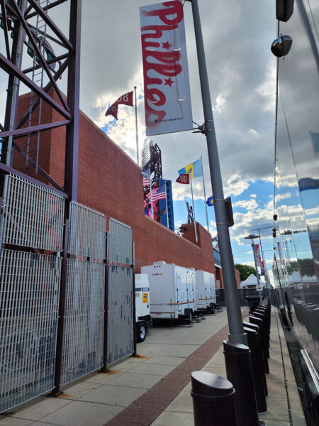 Generator & reefer fueling at the Phillies playoff game