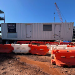 Generator fueling at a construction site in Winston-Salem, NC