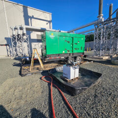 Power plant generator refueling in Sacramento, CA